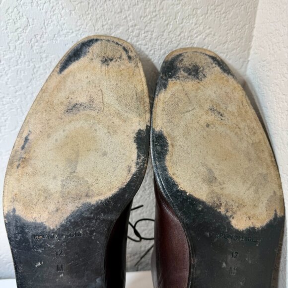 Bruno Magli Maioco Oxford Dress Shoes Brown Italy Nappa Leather Size 12 ret $395 - Picture 16 of 16